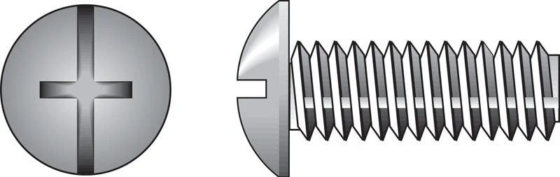 Screws for Fixing Electronics Cases-HILLMAN No. 1/4-20 X 3/4 in. L Combination Truss Head Zinc-Plated Steel Machine Screws 100 pk