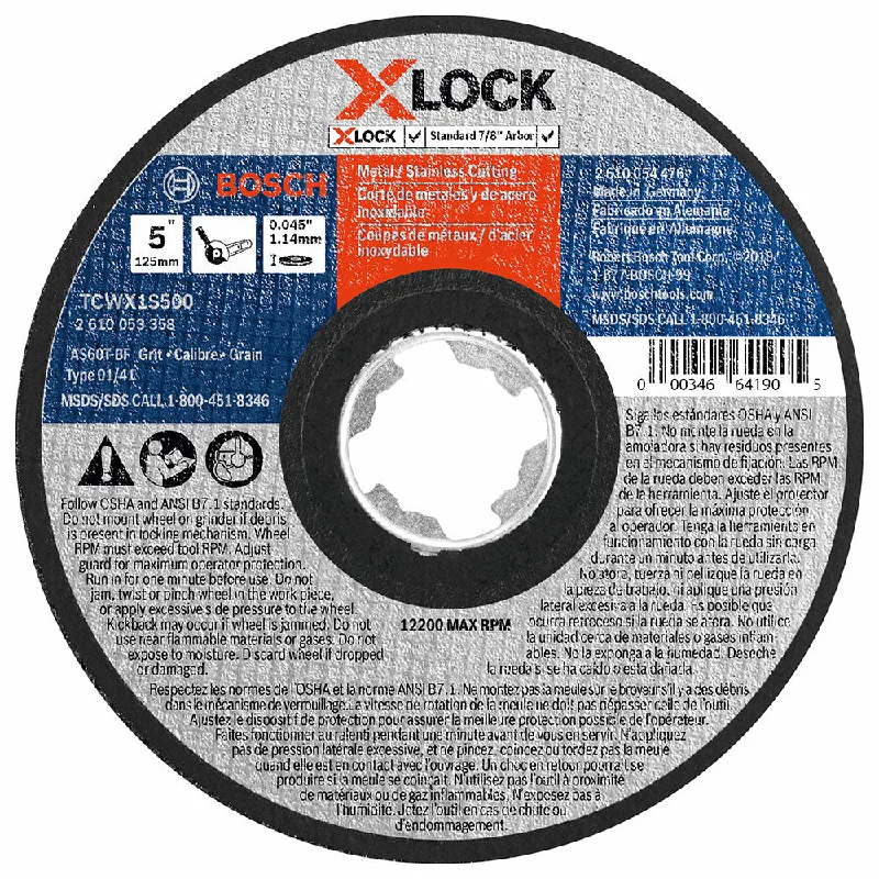 Saw Blades for Wood and Metal Combinations-Bosch TCWX1S500 Thin Metal & SS Cutting T1 Heavy Duty  5" x .045", X-Lock, 25 Pack