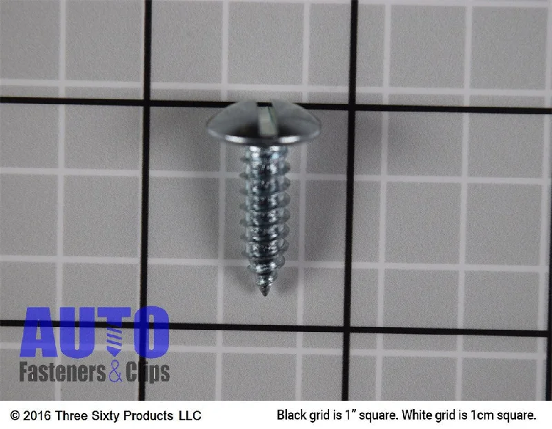 Screws for Securing Outdoor Fixtures-Auveco # 9603 #14 X 3/4" Slotted Truss Head License Plate Screw Zinc. Qty 100.