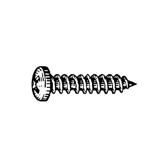 Screws for Joining Plastic to Metal-Auveco # 3071 4 X 1/4" Phillips Pan Head Tapping Screw Zinc. Qty 100.