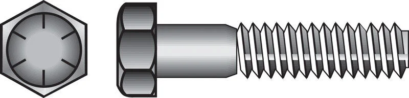 Screws for Attaching Metal Fixtures-HILLMAN 1/2 in. D X 1-3/4 in. L Heat Treated Steel Hex Head Cap Screw 50 pk