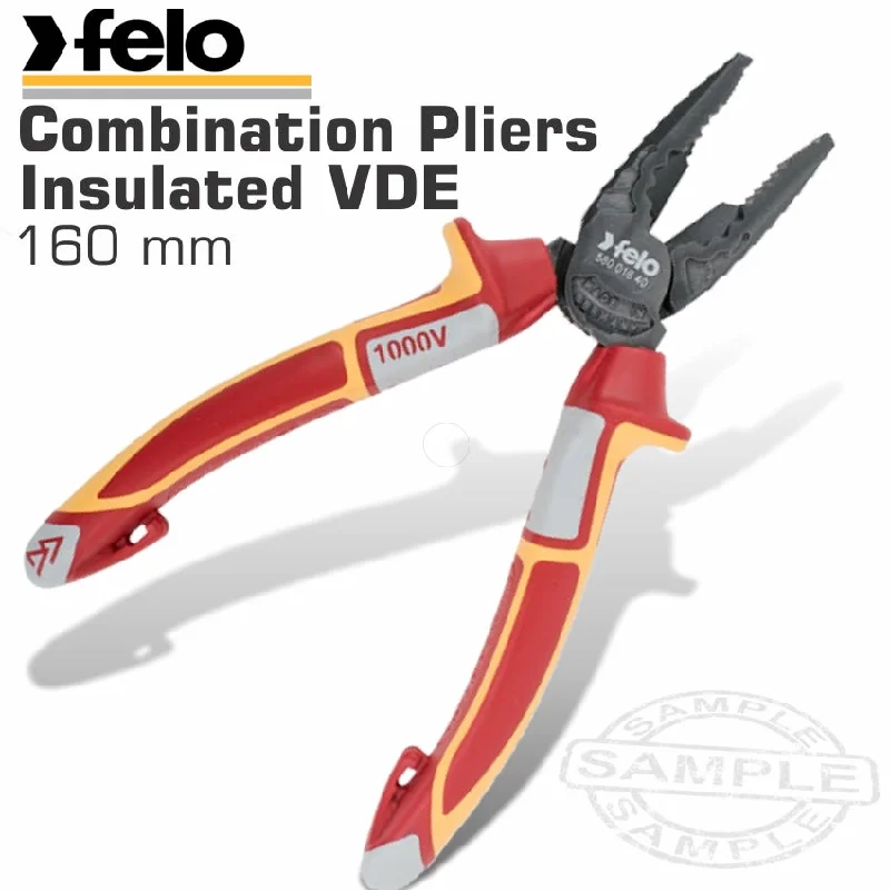 Tool Pliers for Automotive Mechanics-Felo Plier Comb. 160Mm Insulated Vde