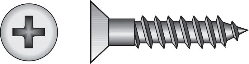 Screws for Kitchen Cabinet Installation-HILLMAN No. 8 X 2-1/4 in. L Phillips Zinc-Plated Coarse Wood Screws 100 pk