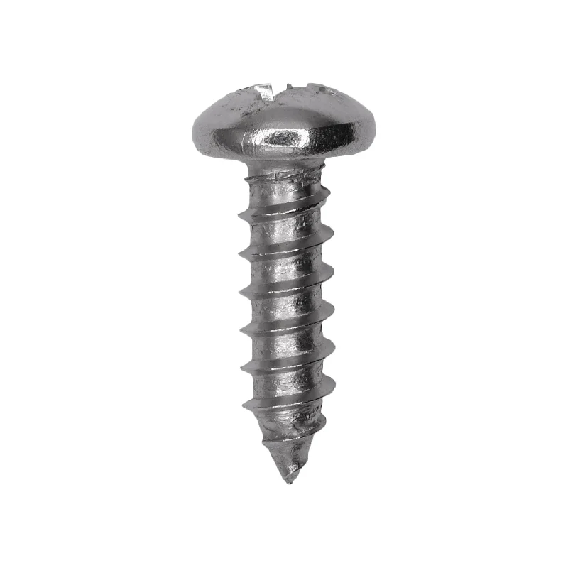 Screws for Pre-Drilled Holes in Wood-Auveco # 25601 #14 X 7/8. 18-8 Stainless Phillips Pan Head Tapping Screw Qty. 50