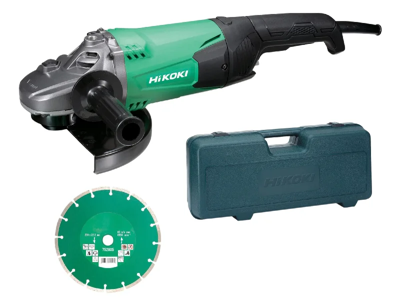 Angle Grinder for Cutting Reinforced Concrete-HiKoki 240V G23STCD/J1 230mm Angle Grinder (Diamond Blade & Case)