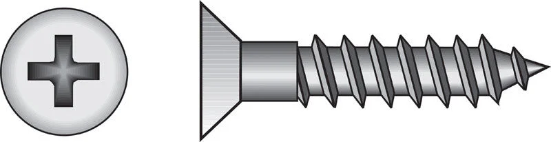 Screws for Fixing Concrete to Wood-HILLMAN No. 6 X 5/8 in. L Phillips Coarse Wood Screws 100 pk