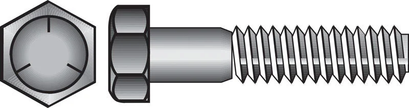 Screws for Pre-Cut Lumber and Panels-HILLMAN 5/16 in. D X 1/2 in. L Heat Treated Zinc Steel Hex Head Cap Screw 100 pk