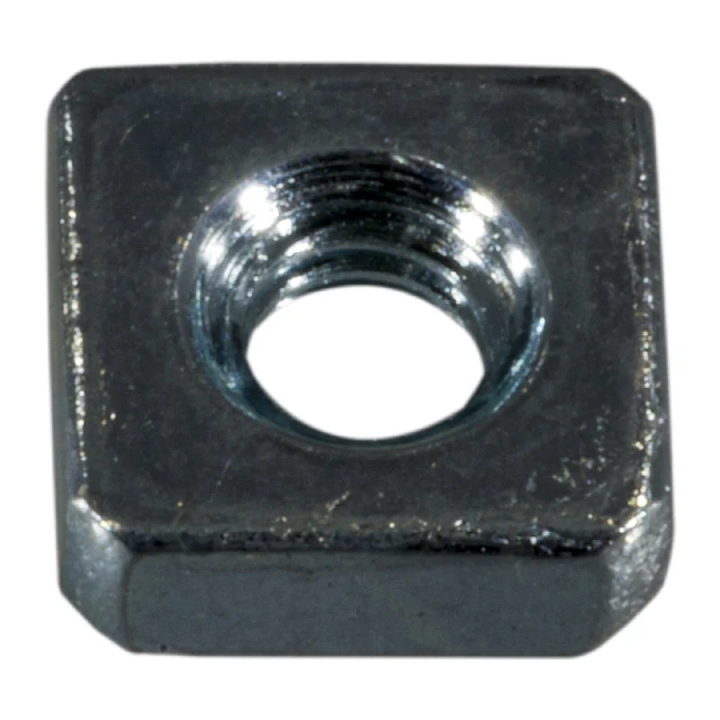 Nuts for Fixing Structural Steel Elements-#8-32 Zinc Plated Steel Coarse Thread Square Nuts (48 pcs.)