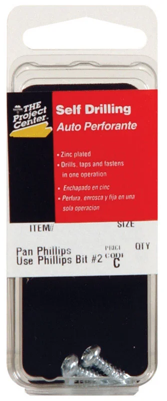 Screws for Cabinet Installation-Hillman No. 8 x 1 in. L Phillips Pan Head Zinc-Plated Steel Sheet Metal Screws 4 pk (Pack of 10)