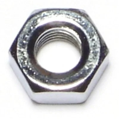 Self-Locking Nuts for Secure Fastening-1/4"-28 Chrome Plated Grade 5 Steel Fine Thread Hex Nuts (10 pcs.)