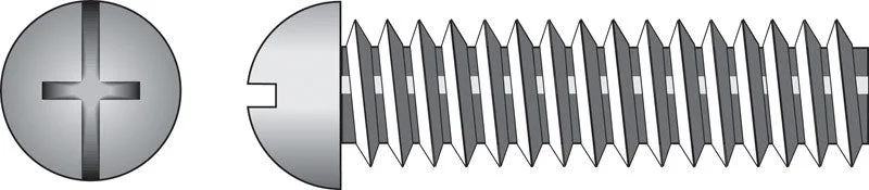 Screws for Pre-Drilled Holes in Metal-HILLMAN No. 6-32 X 3 in. L Combination Round Head Zinc-Plated Steel Machine Screws 100 pk