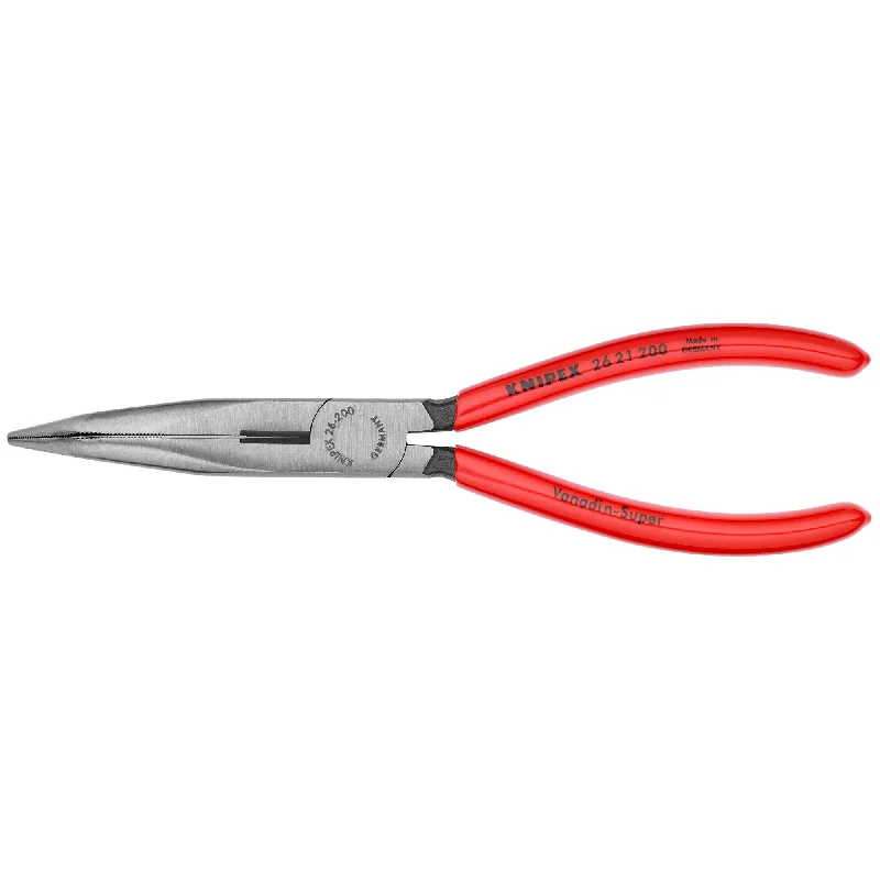 Ratcheting Pliers for Stronger Grip-Knipex 26 21 200 SBA 8" Long Nose 40° Angled Pliers with Cutter