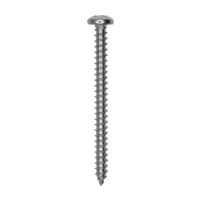 Screws with Coarse Threads for Quick Setup-Auveco # 25602 #14 X 1. 18-8 Stainless Phillips Pan Head Tapping Screw Qty. 50