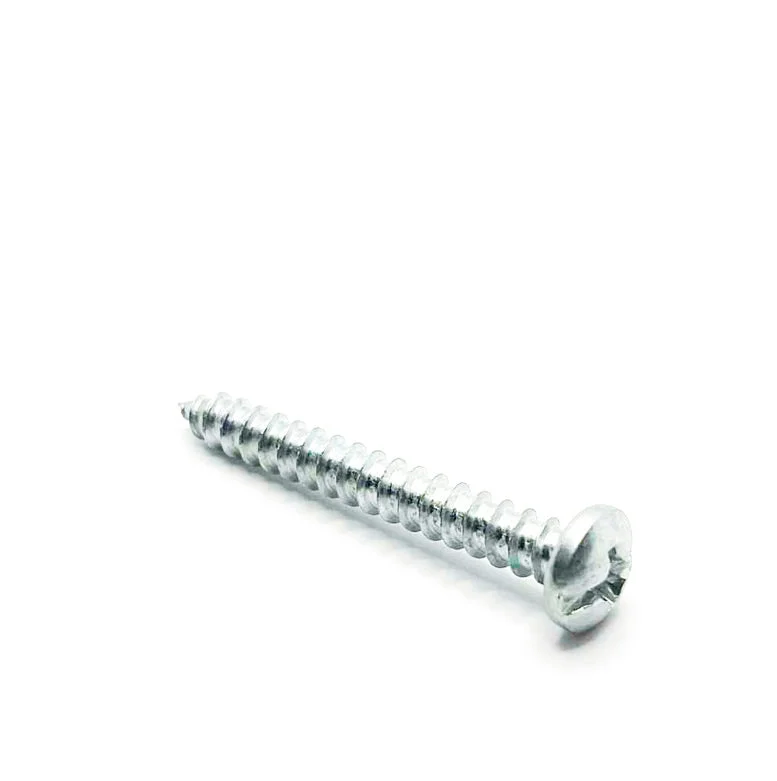 Screws for Fixing Nails and Screws-#14 x 2in Phillips Pan Tapping Screw Clear Zinc