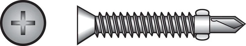 Screws for Pre-Fabricated Structures-HILLMAN No. 4 X 2-3/4 in. L Phillips Flat Head Sheet Metal Screws 100 pk