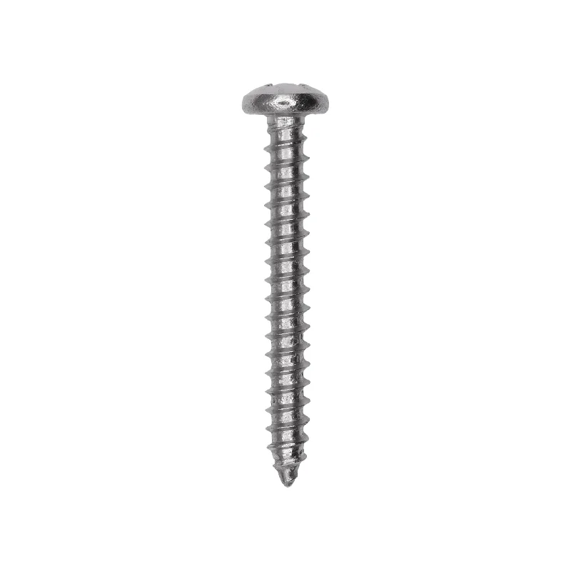 Screws for Joining Plastic to Metal-Auveco # 25579 #8 X 1-3/8. 18-8 Stainless Phillips Pan Head Tapping Screw Qty. 50