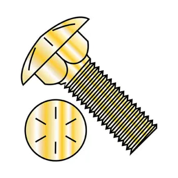 Bolts with Hexagonal Heads for Tightening-JFAST 50120C8 - 1/2-13X7 1/2  Carriage Bolt Grade 8 Fully Threaded Zinc Yellow, Case Quantity: 
45