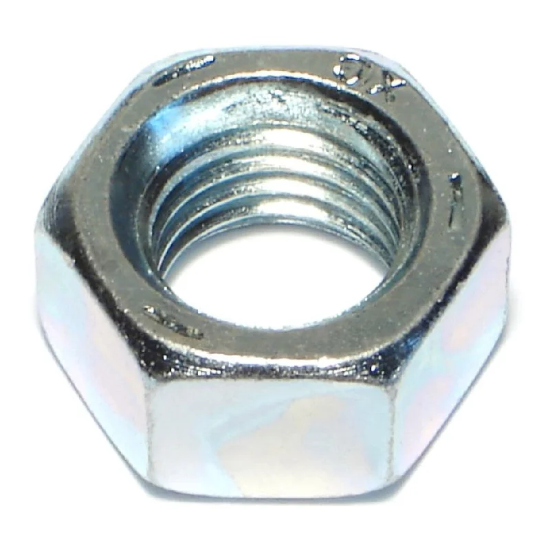 Nuts for Mounting Outdoor Lighting Fixtures-3/4"-10 Zinc Plated Grade 5 Steel Coarse Thread Hex Nuts (6 pcs.)