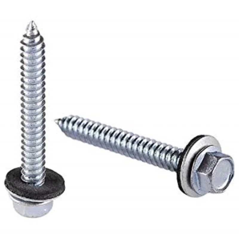 Screws for DIY Furniture Repair-Grip-Rite Pro-Twist No. 9 Sizes X 2-1/2 in. L Hex Hex Washer Head Sheet Metal Screws 1 lb