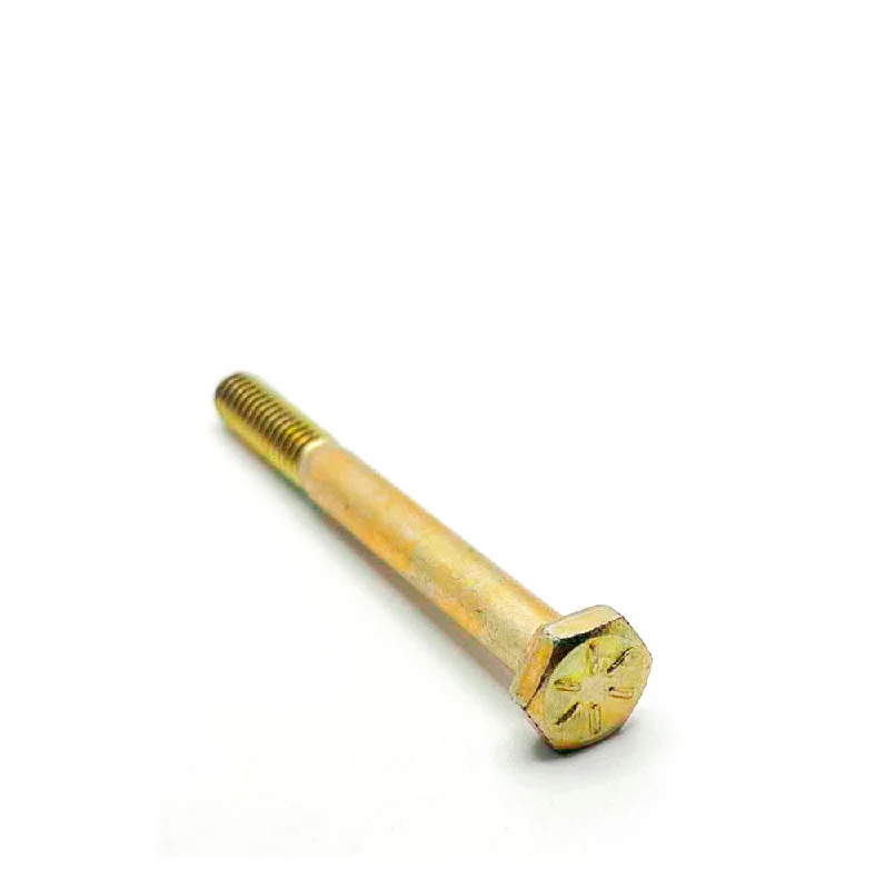 Bolts for Tightening and Securing Machinery-1/4-20 x 2-1/2in UNC Grade 8 Hex Cap Screw Yellow Zinc