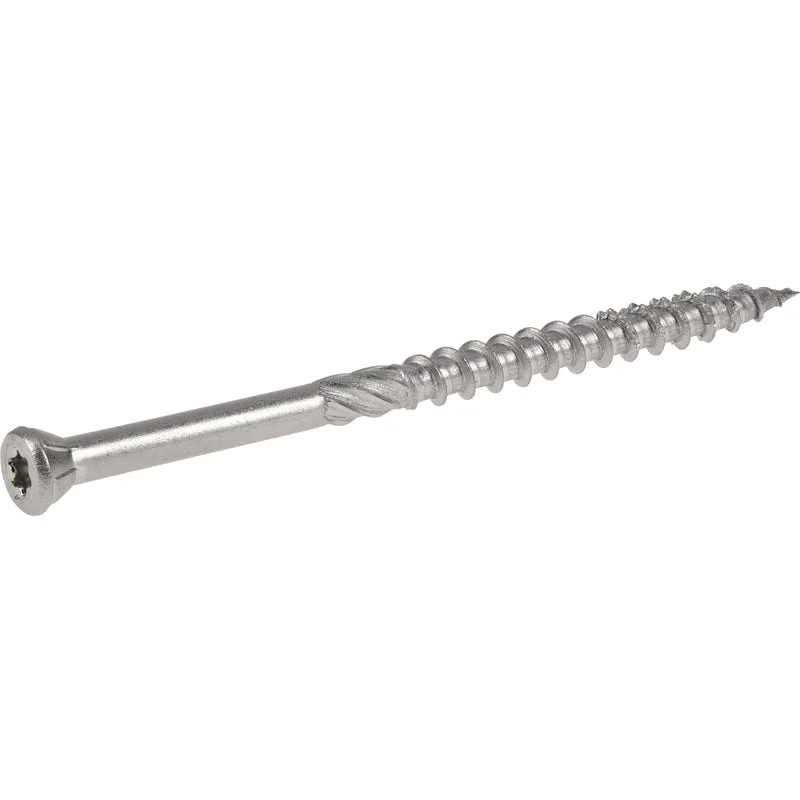 Screws for Fixing Bathroom Fixtures-HILLMAN Power Pro No. 8 in. X 2-1/2 in. L Stainless Steel Star Trim Head Premium Deck Screws 5 lb 58