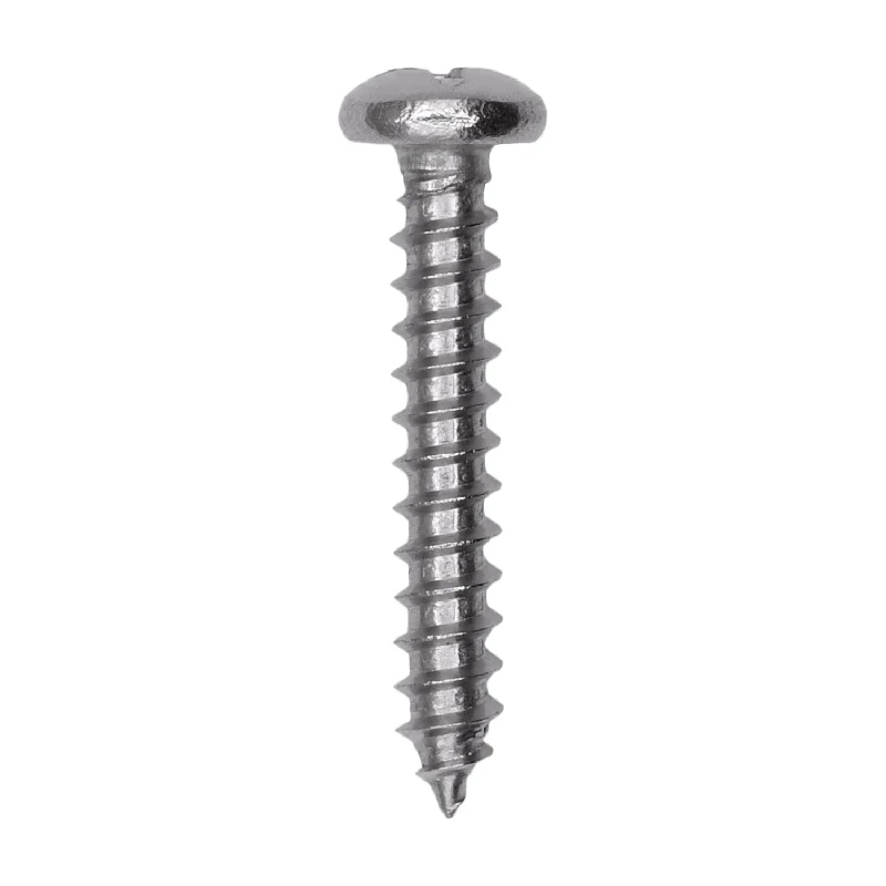 Screws for Industrial Equipment-Auveco # 25568 #6 X 7/8. 18-8 Stainless Phillips Pan Head Tapping Screw Qty. 50