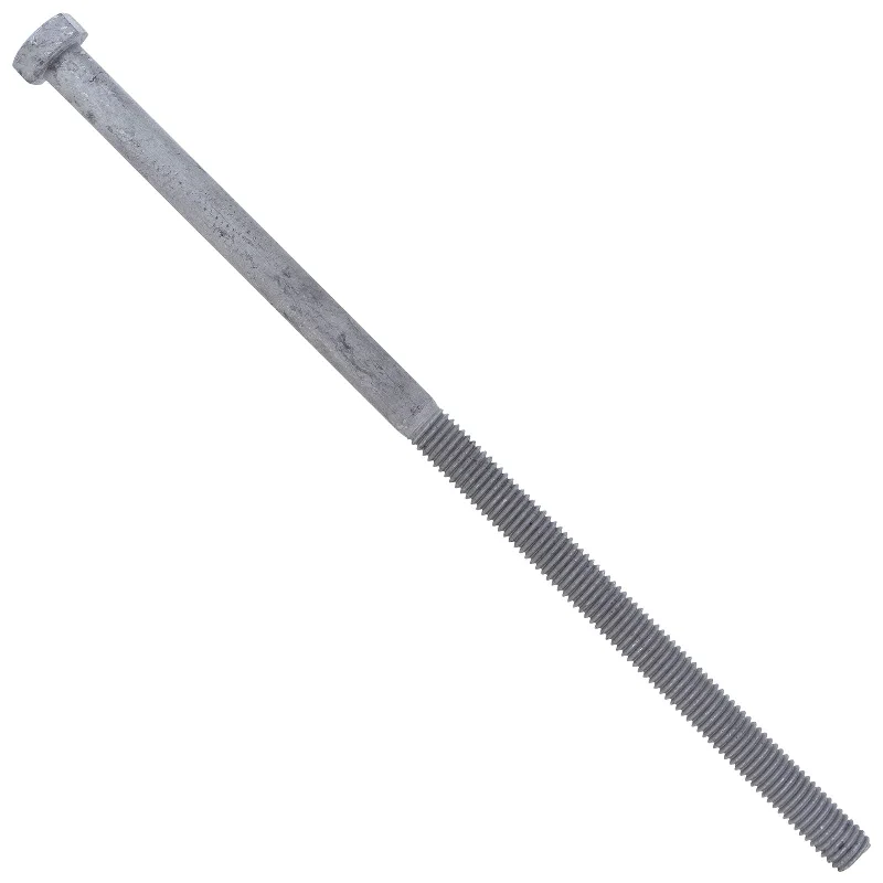 Bolts for Mounting Heavy Equipment-1/2"-13 x 11-1/2" Conquest A307 Grade A Hex Bolt w/6" Thread - Hot Dip Galvanized