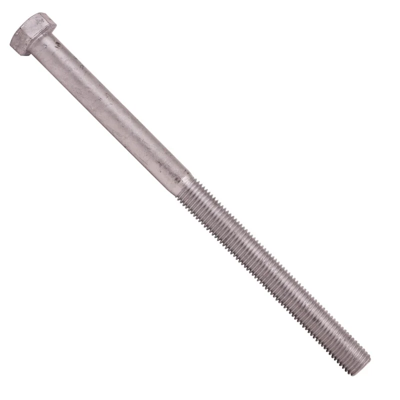 Bolts for Attaching Heavy Electrical Components-3/8"-16 x 10" Conquest A307 Grade A Hex Bolt w/6" Thread  - Hot Dip Galvanized, Pkg 180