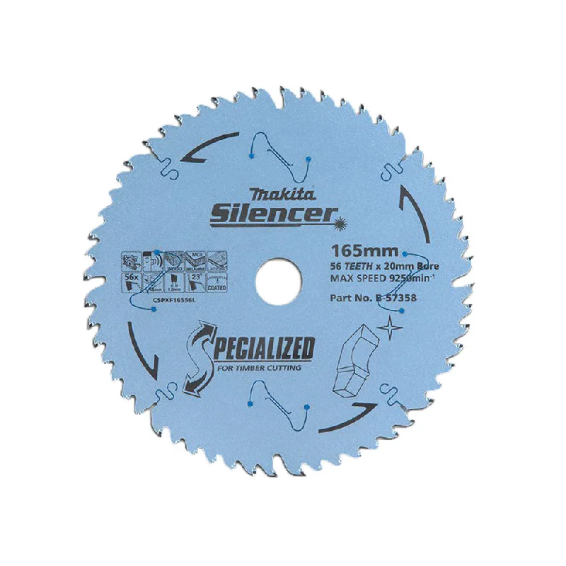 Saw Blades for Power Tools and Saws-Makita Efficut Saw Blade 165x56T DHS680/DSP600