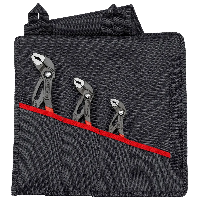 Pliers with Spring Action for Easy Use-Knipex 00 19 55 S8 3 Pc Cobra® Set in Tool Roll