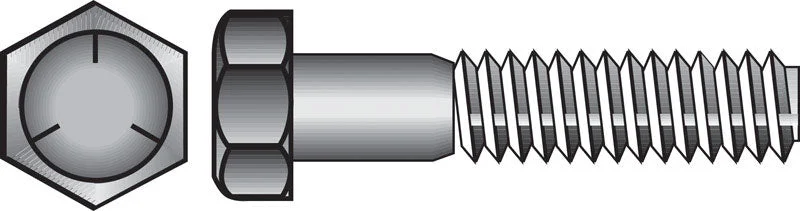 Screws for Commercial Construction Projects-HILLMAN 1/2 in. D X 4-1/2 in. L Heat Treated Zinc Steel Hex Head Cap Screw 25 pk