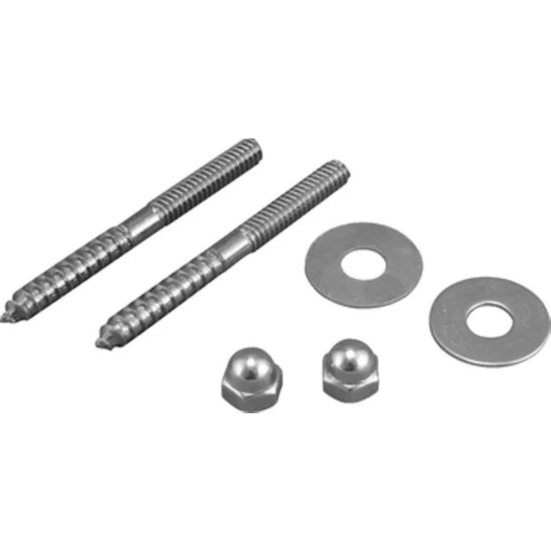 Screws with Anti-Rust Coating for Durability-Plumb Pak Toilet Screw Set Brass Plated Steel