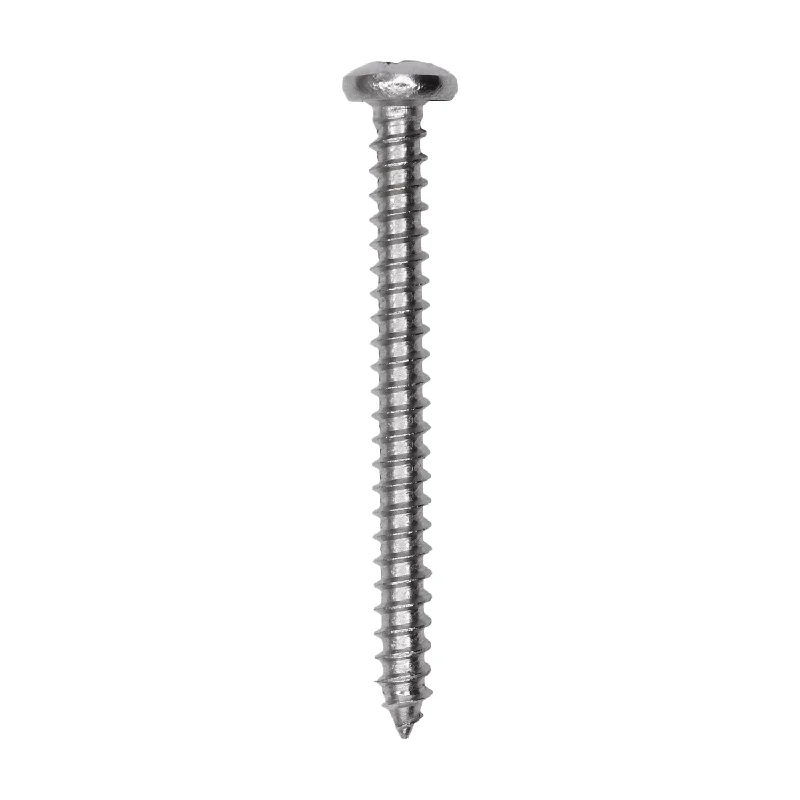 Screws for Kitchen Cabinet Installation-Auveco # 25571 #6 X 1-1/2. 18-8 Stainless Phillips Pan Head Tapping Screw Qty. 50