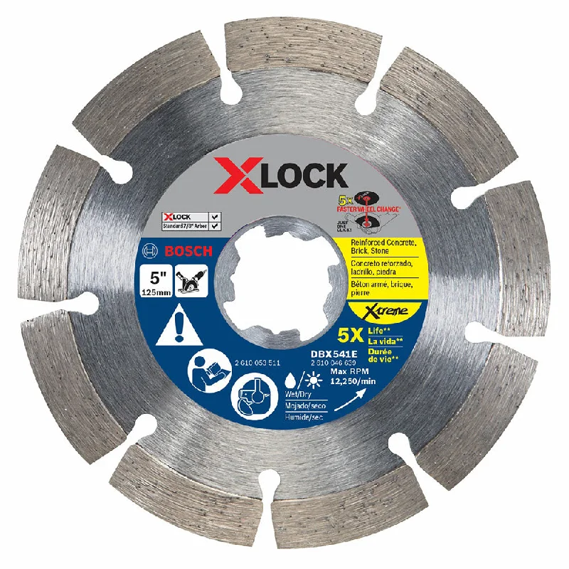 Saw Blades for Cutting Aluminum Sheets-Bosch DBX541E 5" Segmented Diamond Blade Xtreme