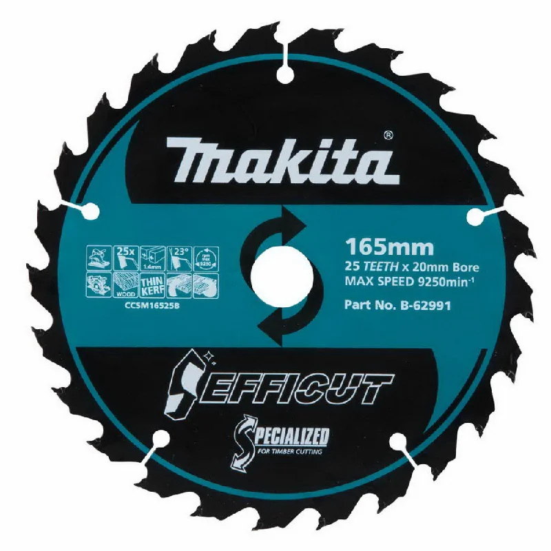 High-Speed Saw Blades for Metalworking-Makita Efficut Saw Blade 165x25T DHS660