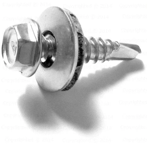 Screws for Window and Door Fittings-Stainless Steel Hex Head Self Drilling Screws with Sealing Washer