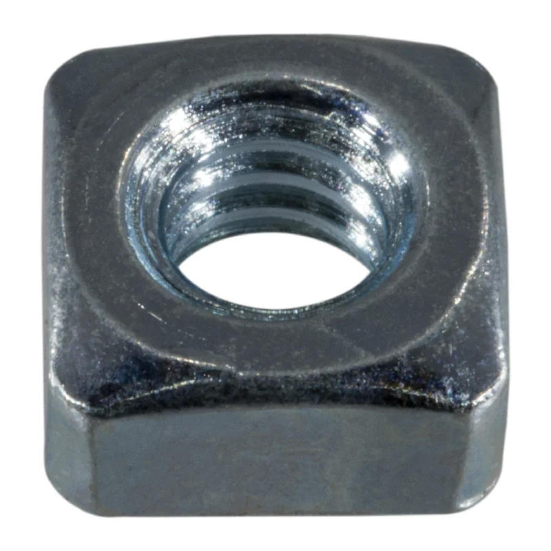 Nuts for Connecting Pipes in Plumbing Work-1/4"-20 Zinc Plated Steel Coarse Thread Square Nuts (24 pcs.)