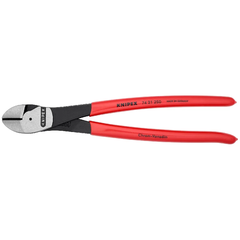 Pliers for Precision and Accurate Bending-Knipex 74 21 250 10" High Leverage 12° Angled Diagonal Cutters