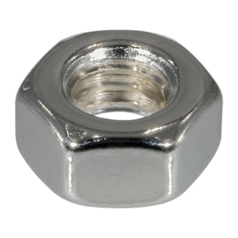 Nuts for Fastening in Marine and Boat Construction-1/4"-20 Chrome Plated Grade 5 Steel Coarse Thread Hex Nuts (12 pcs.)