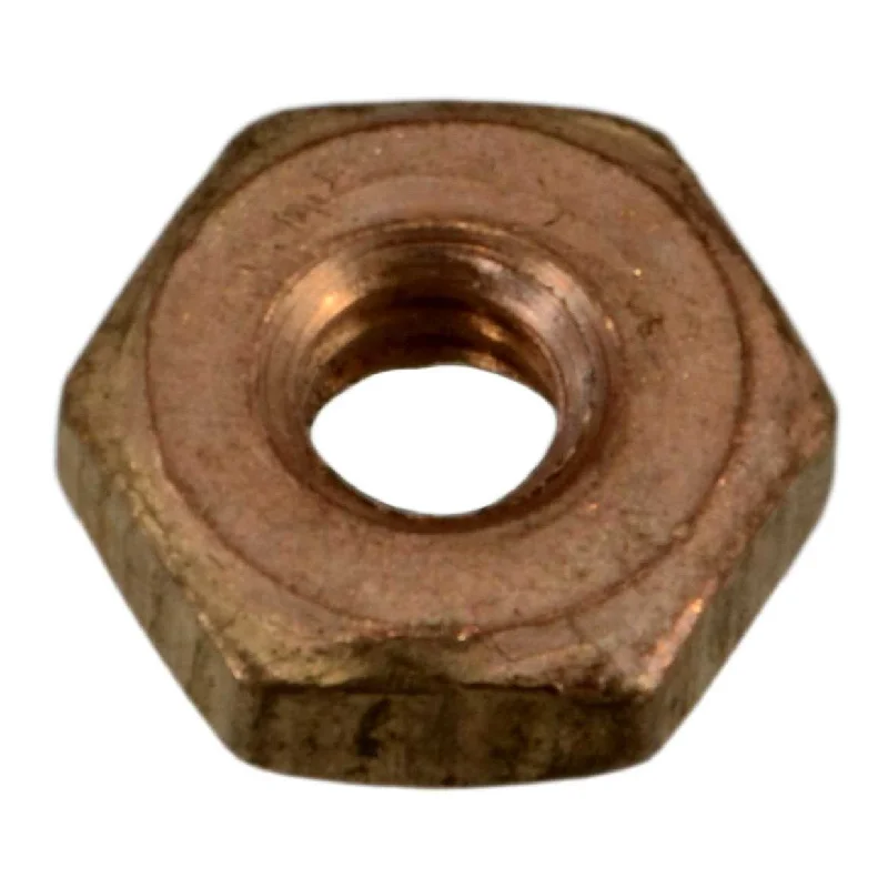 Nuts for Fixing Steel Components in Outdoor Projects-#6-32 Silicon Bronze Coarse Thread Hex Nuts (12 pcs.)