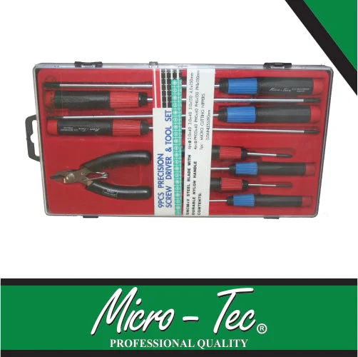 Multi-Purpose Pliers for Plumbing Jobs-Micro-Tec Screwdriver And Pliers Set Precision 9 Pc