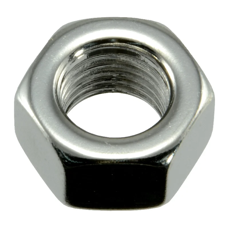 Nuts for Structural Integrity in Heavy Work-7/16"-20 Polished 18-8 Stainless Steel Grade 5 Fine Thread Hex Nuts