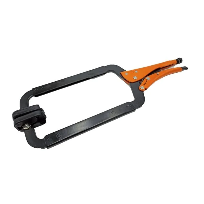 Combination Pliers for Cutting and Gripping-Grip-On 224P18 C-Clamp W/Swivel Rubber Tips, L. 490 mm