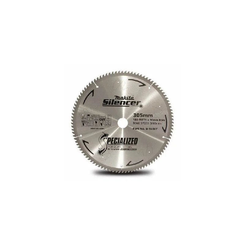 Saw Blades for Accurate Wood Cutting-Makita Silencer Saw Blade 305x30x100T