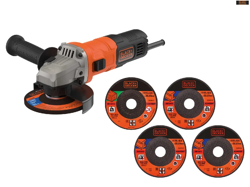 Adjustable Angle Grinder for Cutting Large Materials-Black & Decker 240V BEG010A5 Heritage Angle Grinder (Corded)