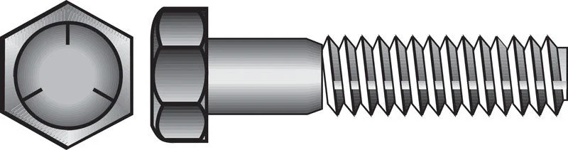 Screws for Strong and Secure Fastening-HILLMAN 7/16 in. D X 3-1/2 in. L Heat Treated Zinc Steel Hex Head Cap Screw 25 pk