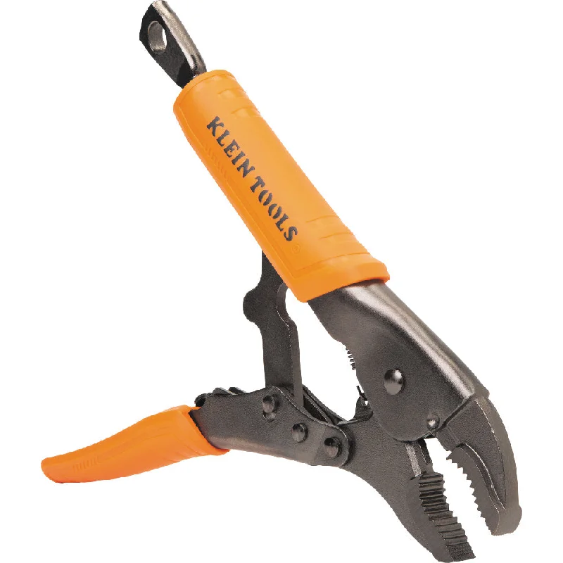 Wire Cutting Pliers for Electrical Tasks-Klein Tools 38602 Curved Jaw Locking Pliers, 10-Inch