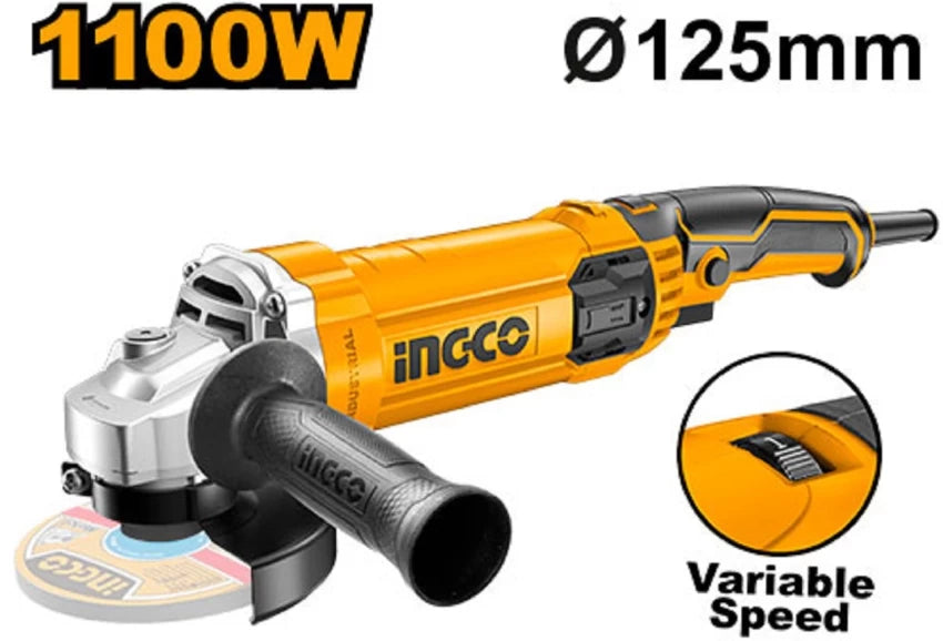 Angle Grinder for Polishing and Buffing Metal-Ingco Angle grinder 1100W AG1100385